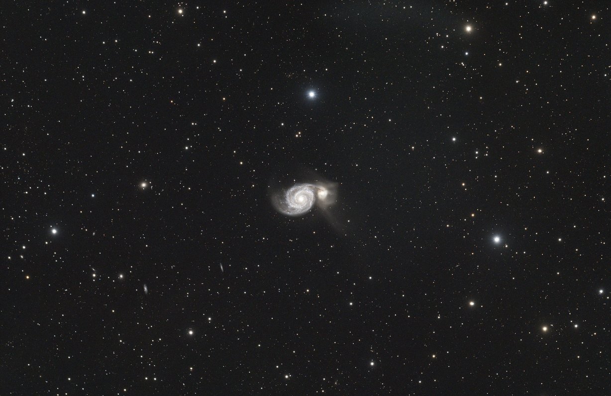 Messier 51 – Whirlpool-Galaxie mit Begleitgalaxie NGC 5195